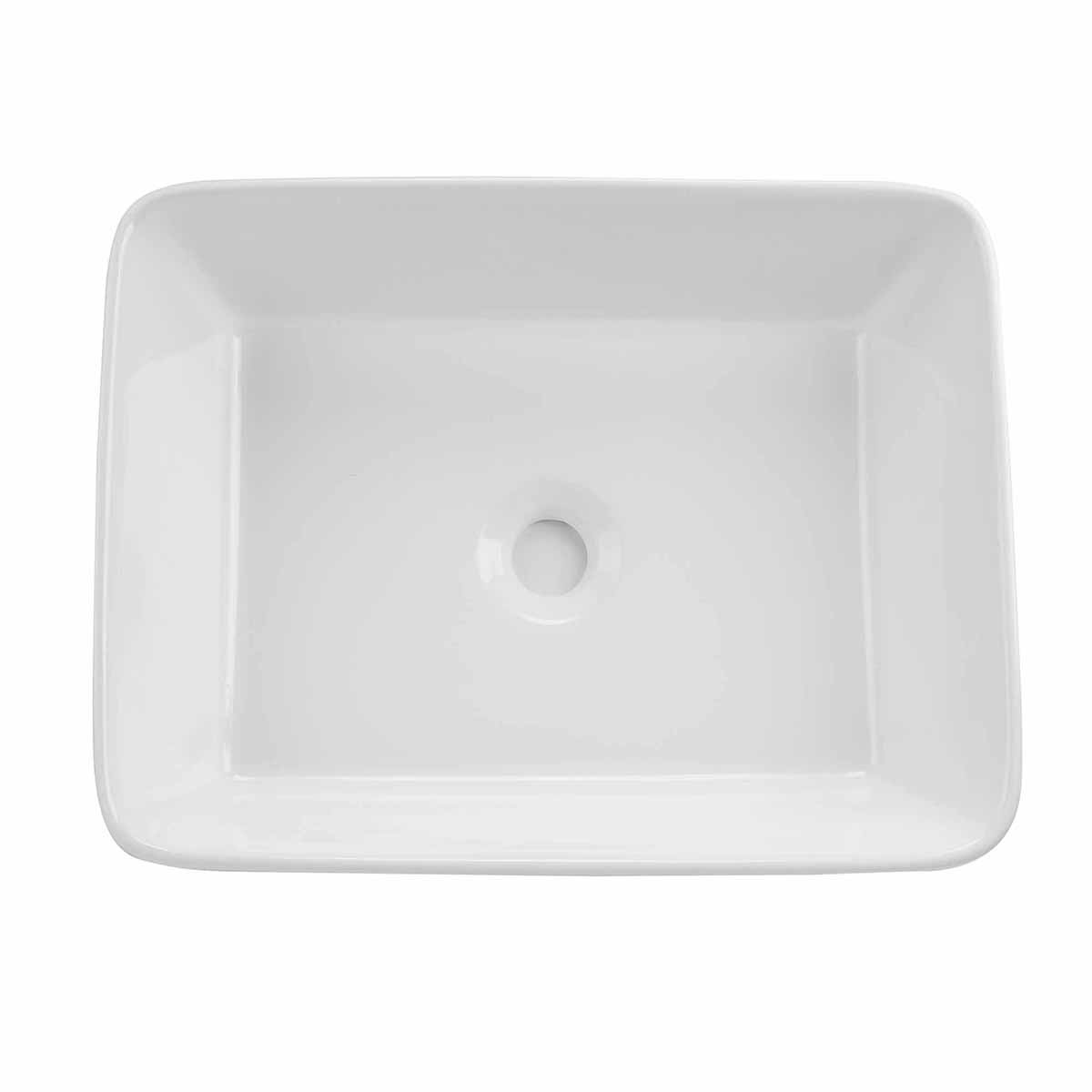 Fregadero/lavabo del cuarto de baño de la encimera del blanco de la arcilla refractaria de la porcelana de cerámica
