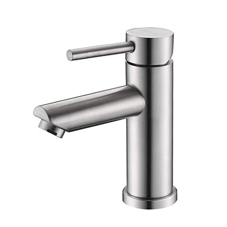Grifo para lavabo de baño de níquel cepillado de acero inoxidable con certificación cUPC Aquacubic